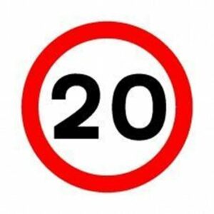 20 mph road sign for sale