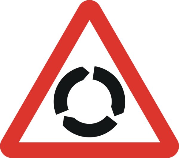 roundabout ahead road sign for sale