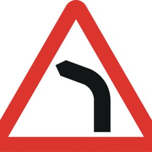 bend ahead to the left road sign for sale 512v sign