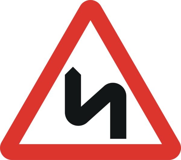 double bend sign for sale