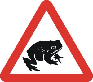 migratory toad road sign for sale frog crossing sign