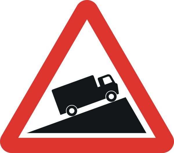 slow moving vehicles likely on incline ahead road sign for sale