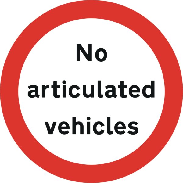 no articulated vehicles road sign for sale