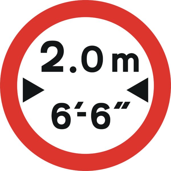 width restriction road sign
