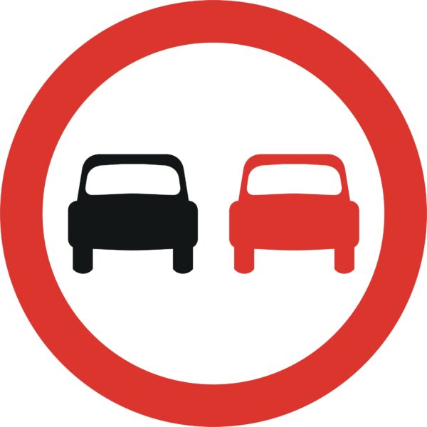 no overtaking road signs for sale
