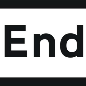 End road sign for sale supplementary plate