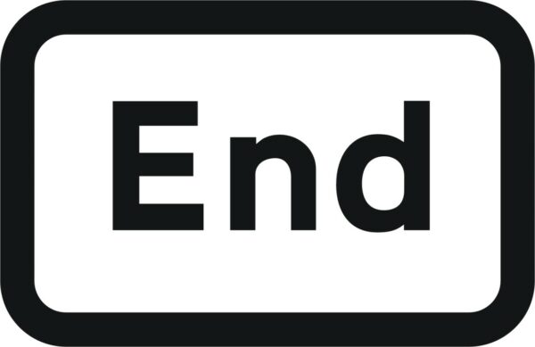 End road sign for sale supplementary plate