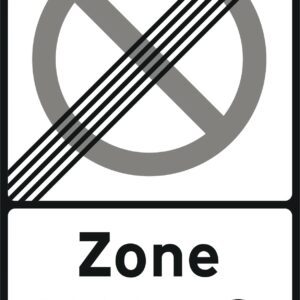 Zone ends road sign for sale