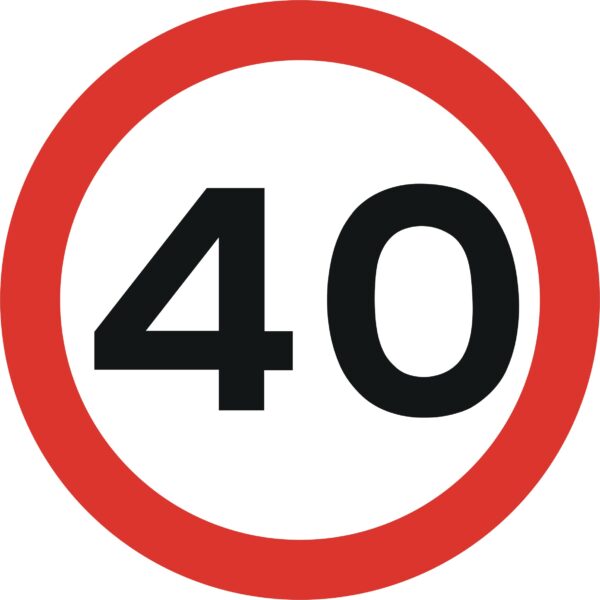 40 mph speed limit sign road sign for sale