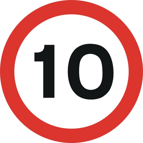 10 mph speed limit sign road sign for sale