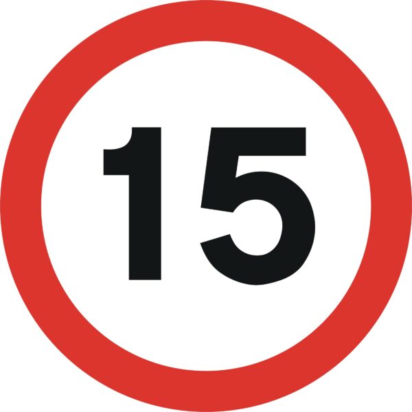 15 mph speed limit sign road sign for sale