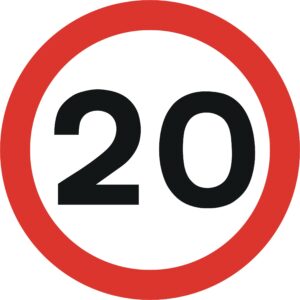 20 mph speed limit sign road sign for sale