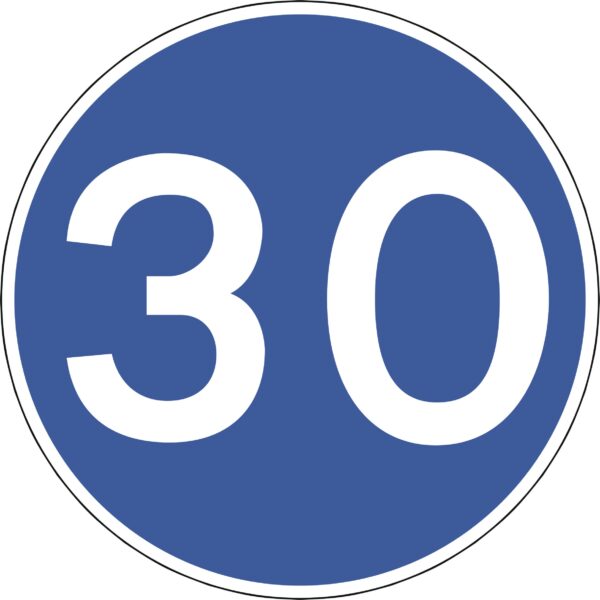 30mph minimum speed sign