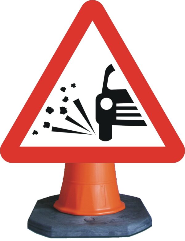 loose chippings on road sign for sale