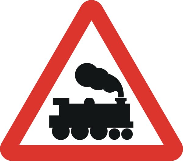 level crossing without gate sign for sale