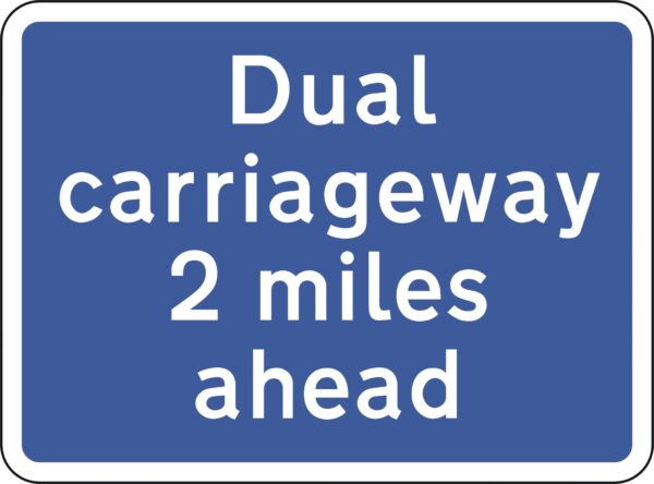 distance to dual carriageway road sign for sale