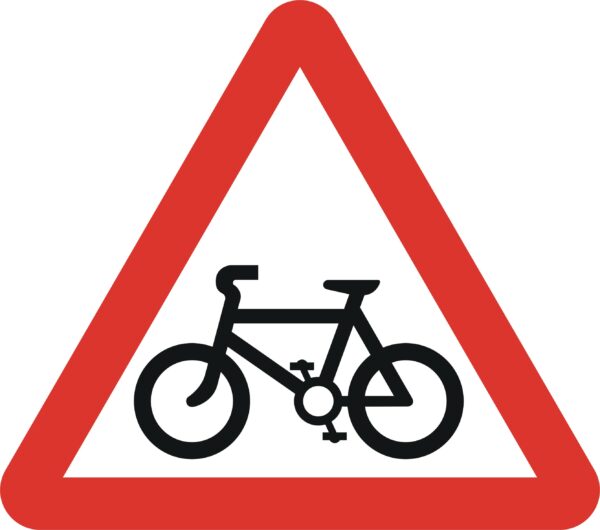 cycle route ahead road sign - cycling signs