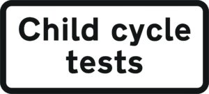 child cycle tests road sign for sale