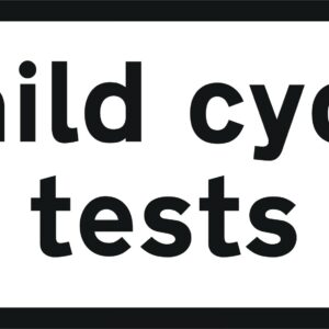 child cycle tests road sign for sale