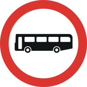 buses prohibited sign for sale