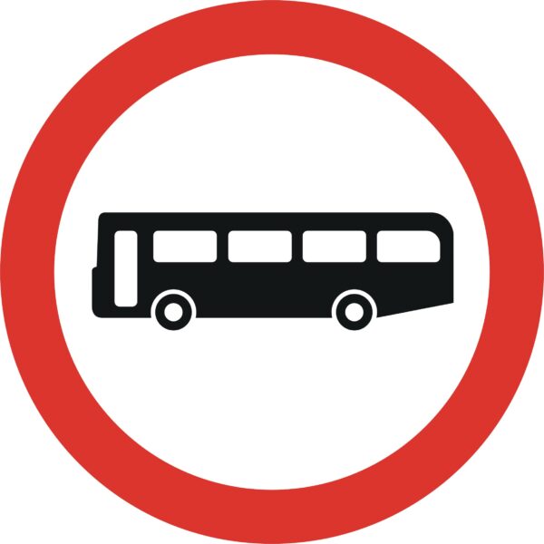 buses prohibited sign for sale