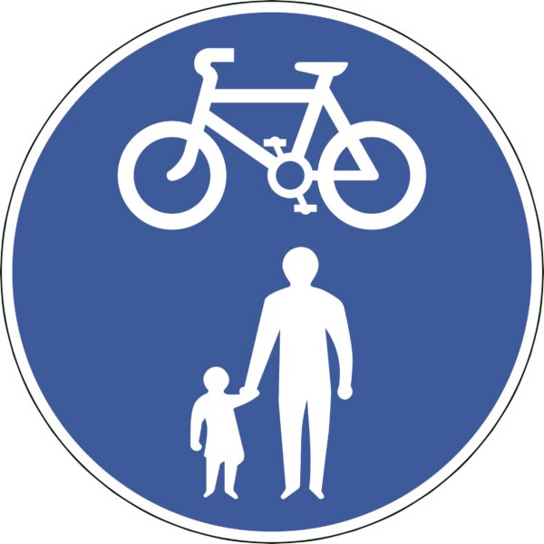 route for use by pedestrians and cycles sign for sale cycling signs