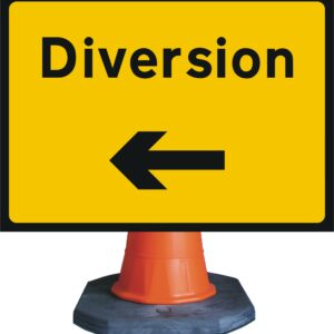 diversion left road sign for sale yellow diversion signage