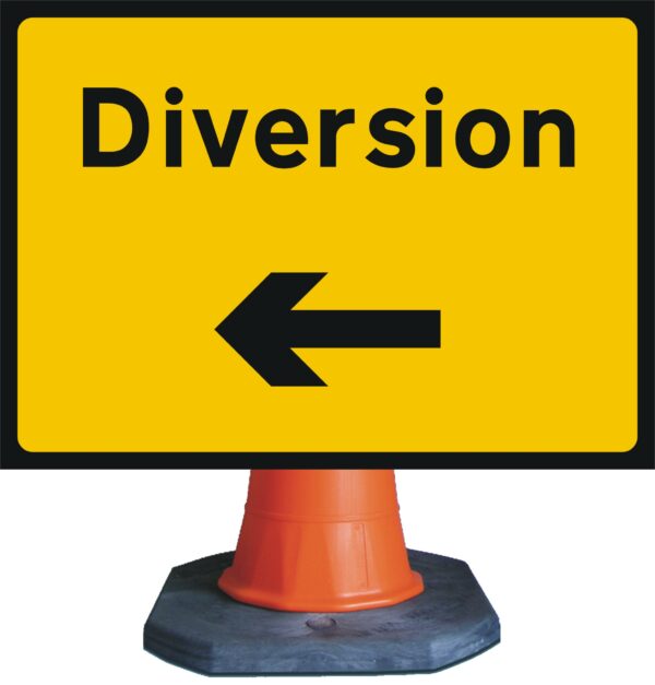 diversion left road sign for sale yellow diversion signage