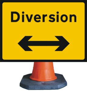 diversion reversible sign for sale