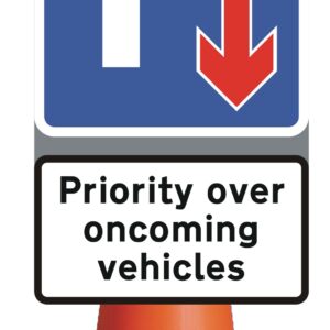 priority sign cone mounted priority over oncoming vehicles