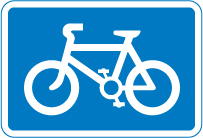 pedal cycle route sign
